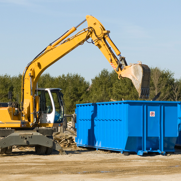 are there any restrictions on where a residential dumpster can be placed in Chestnut Ridge